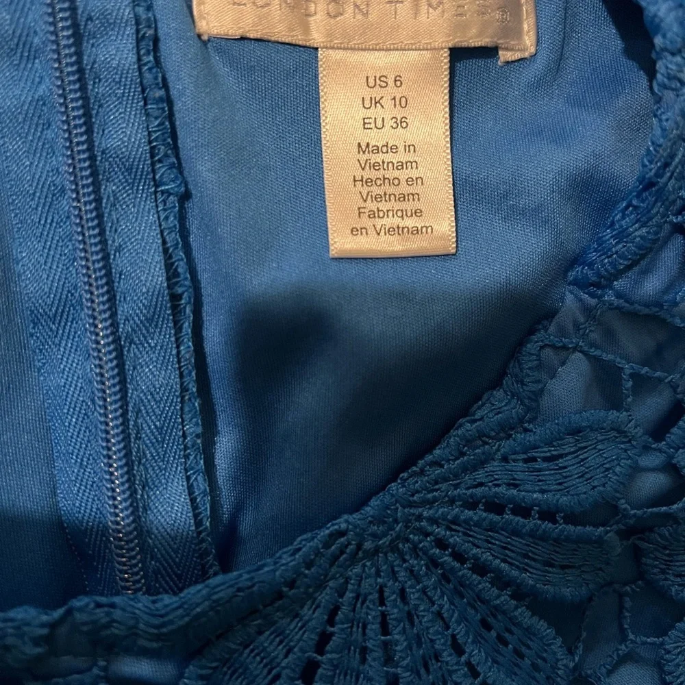 London Times Royal Blue Midi Dress - Picture 7 of 8